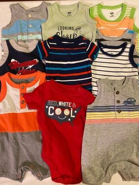Baby Boy’s Romper & Onesie Bundle 
0-3m & 3m